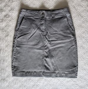 Gray Denim Skirt